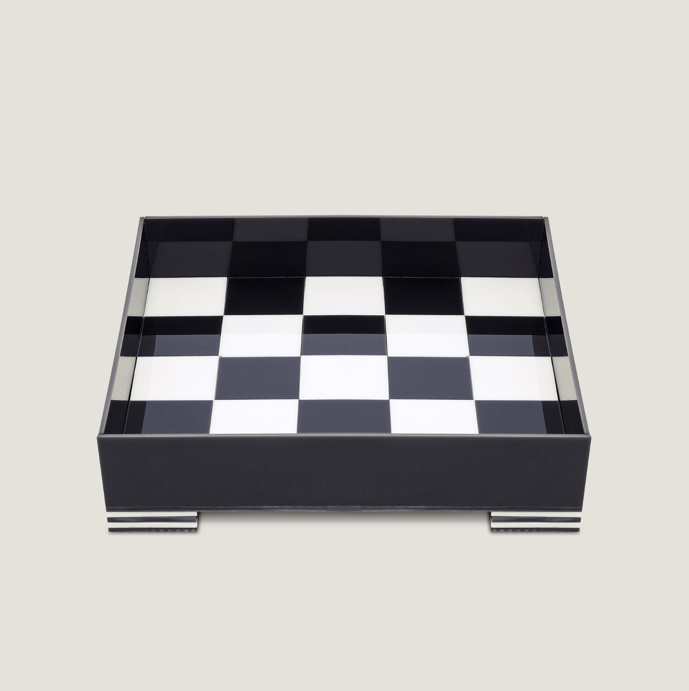 Flat Square Small Stripes Black