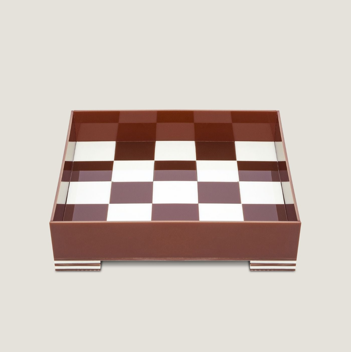 Flat Square Small Stripes Brown