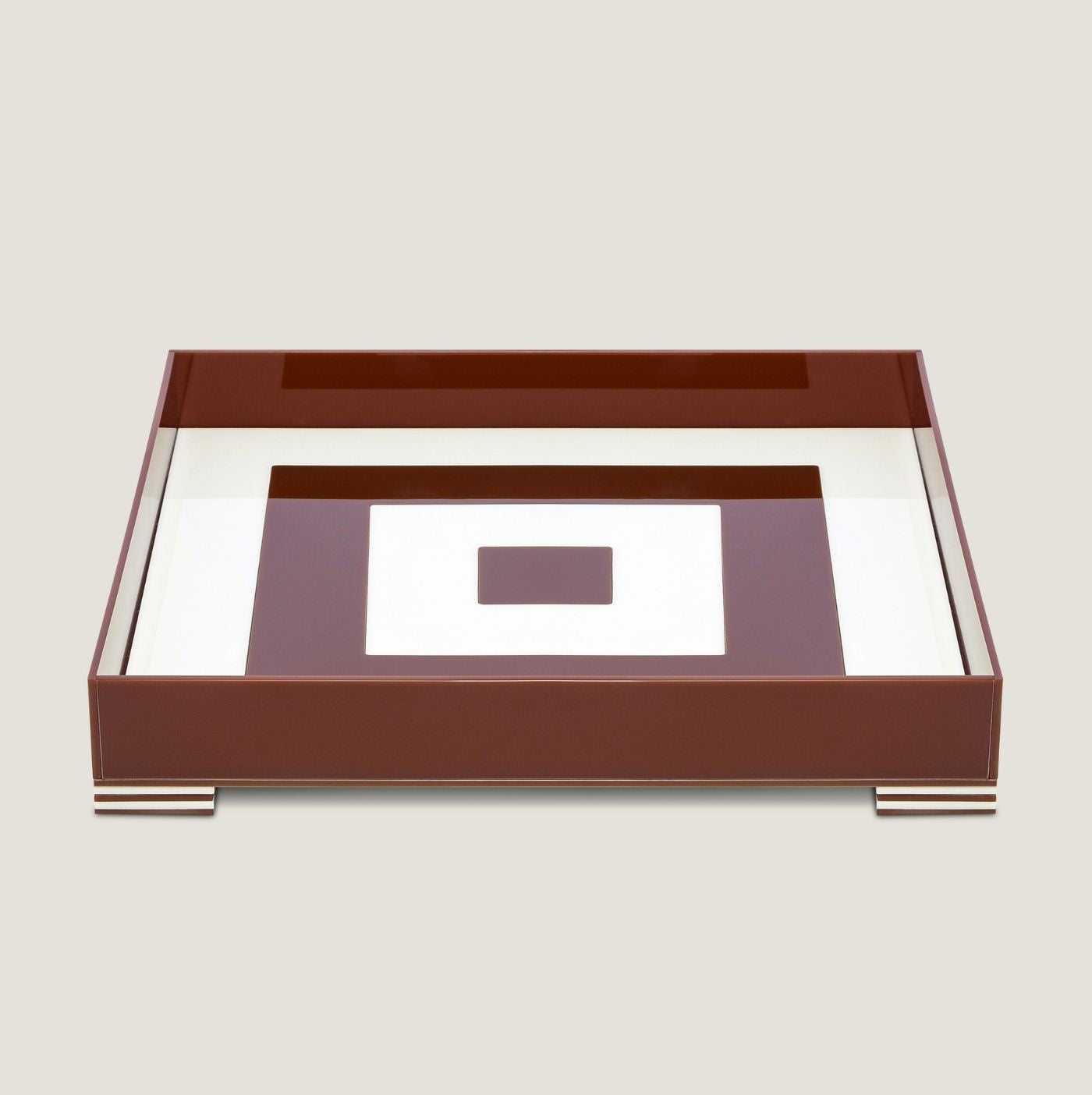 Flat Square Stripes Brown