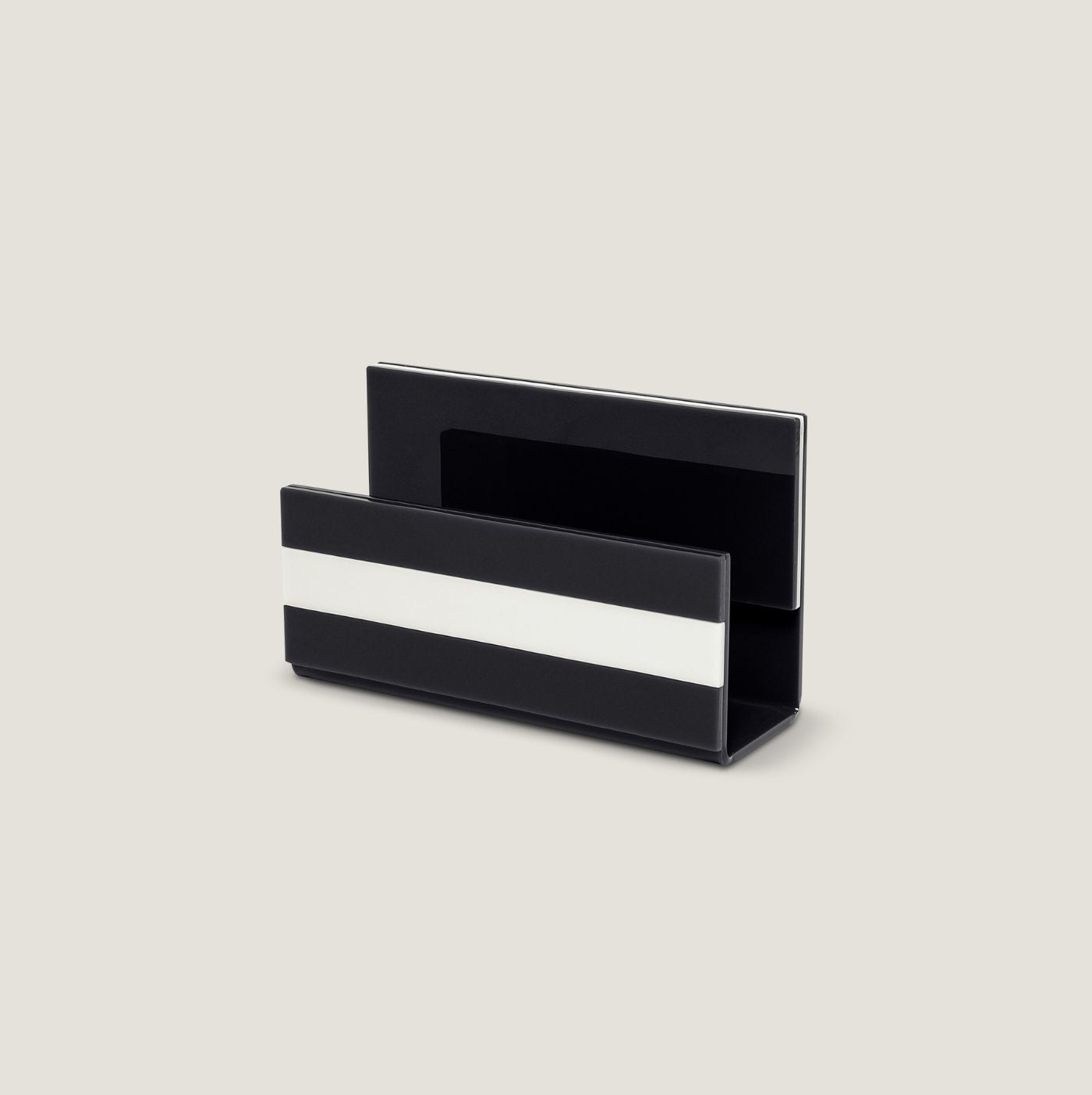 Napkin Holder Stripes Black