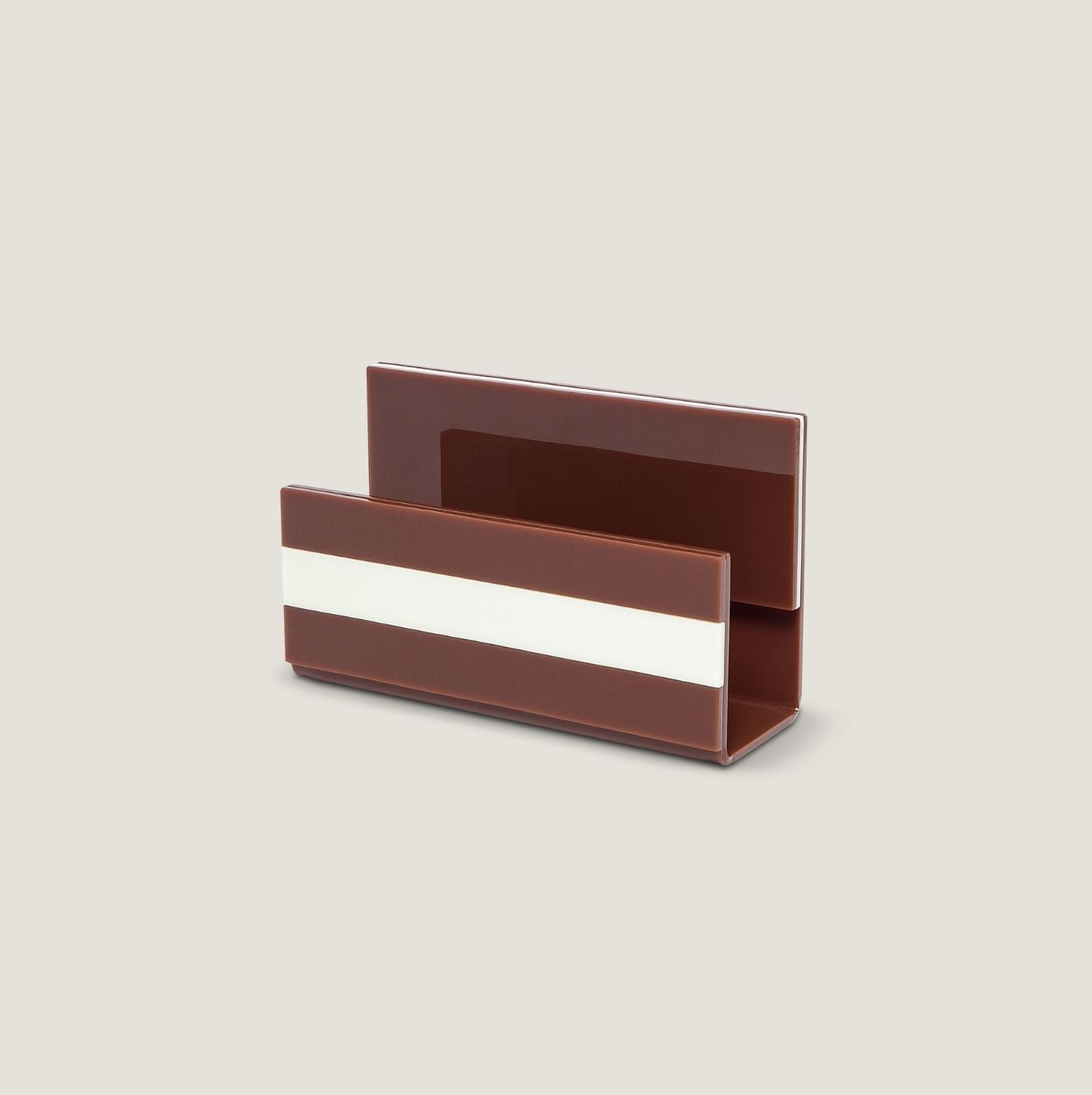 Napkin Holder Stripes Brown