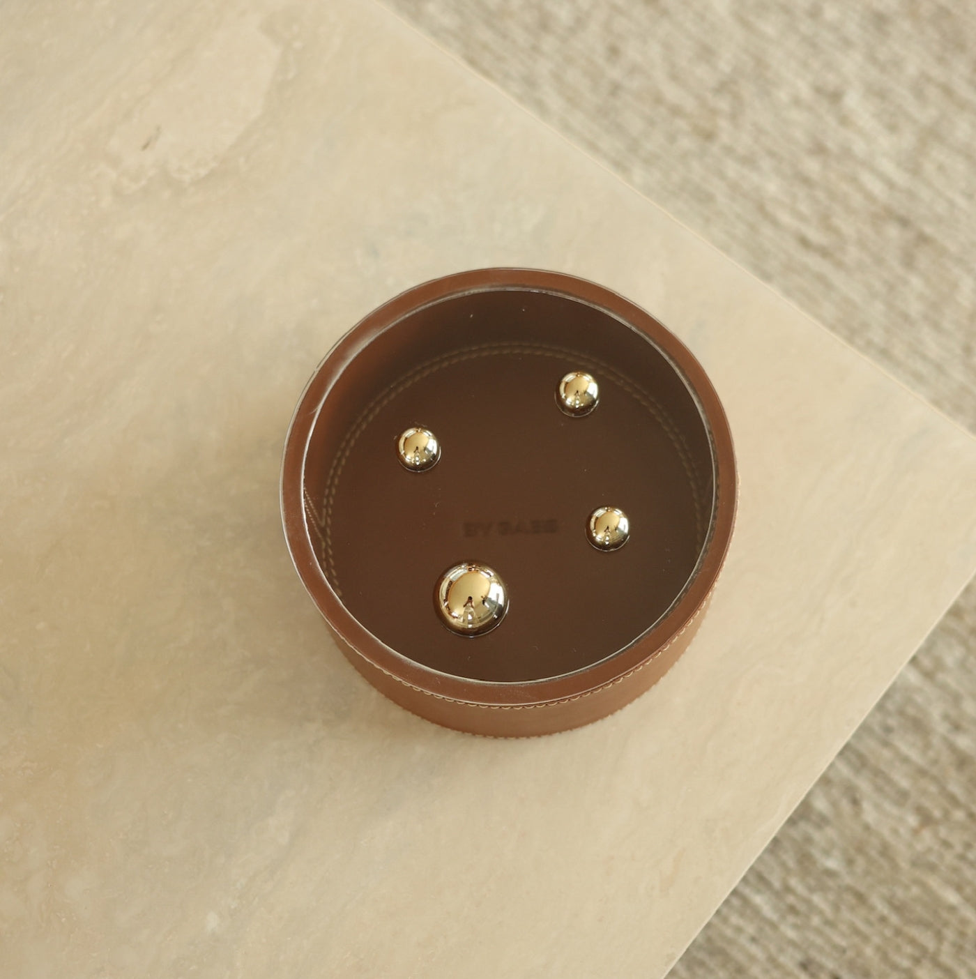 Box Mini Round Pelle